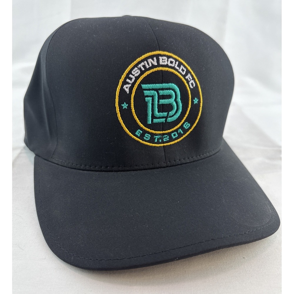 Austin FC Hat Cap Mens L XL Black Flex Fit Delta MLS Soccer Embroidered